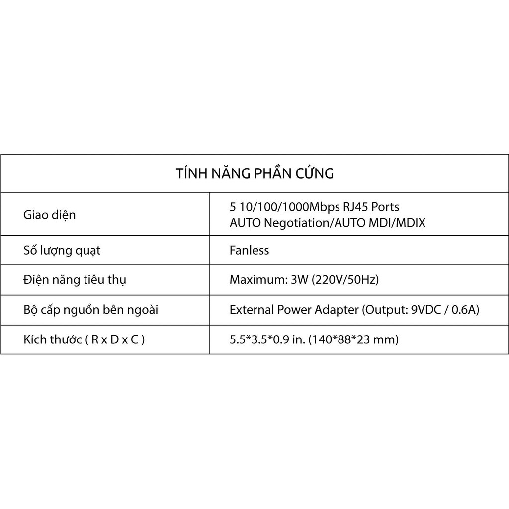 [Mã 55ELSALE1 giảm 7% đơn 300K] TP-Link Bộ chi tín hiệu mạng 5 cổng gigabit - TL-SG1005D - Hàng Chính Hãng