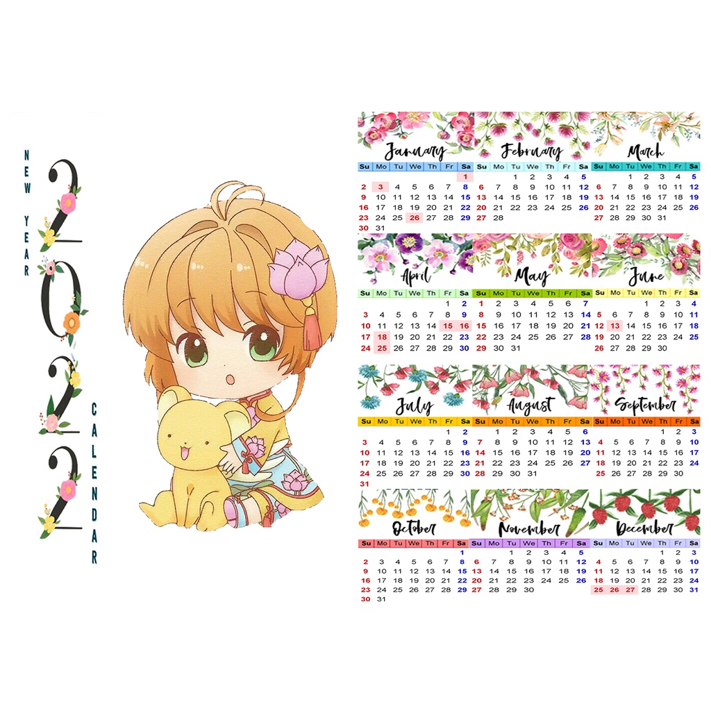 Lịch tường 2022 kero cardcaptor sakura LA8 size A3