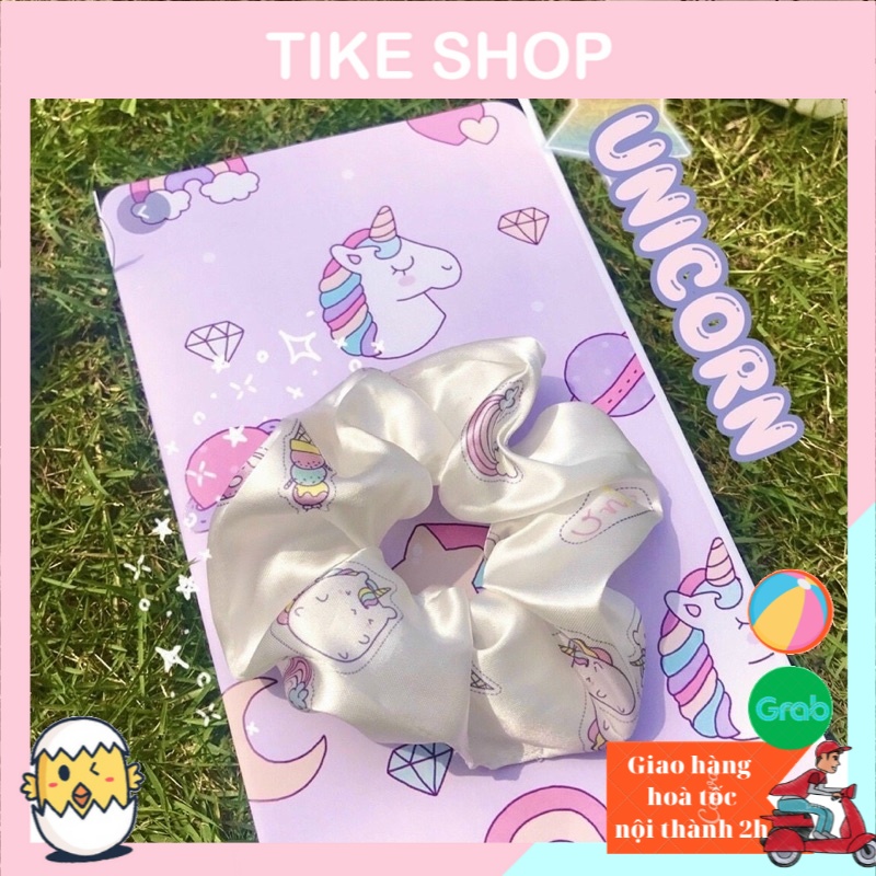 Dây buộc tóc, cột tóc scrunchies hoa quả dễ thương