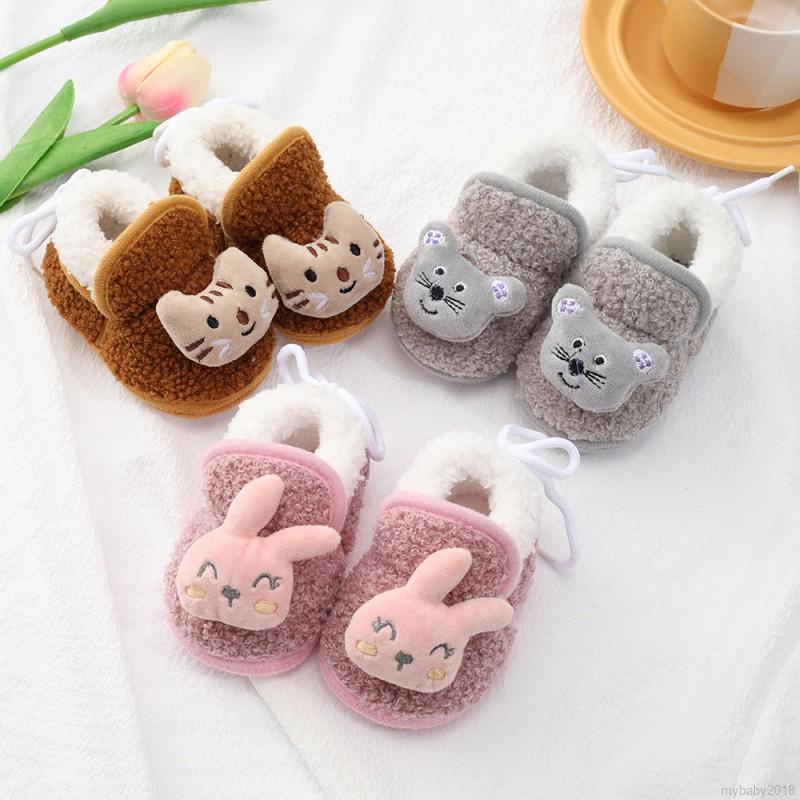 Giày tập đi đế bền chống trượt giữ ấm cho trẻ sơ sinh