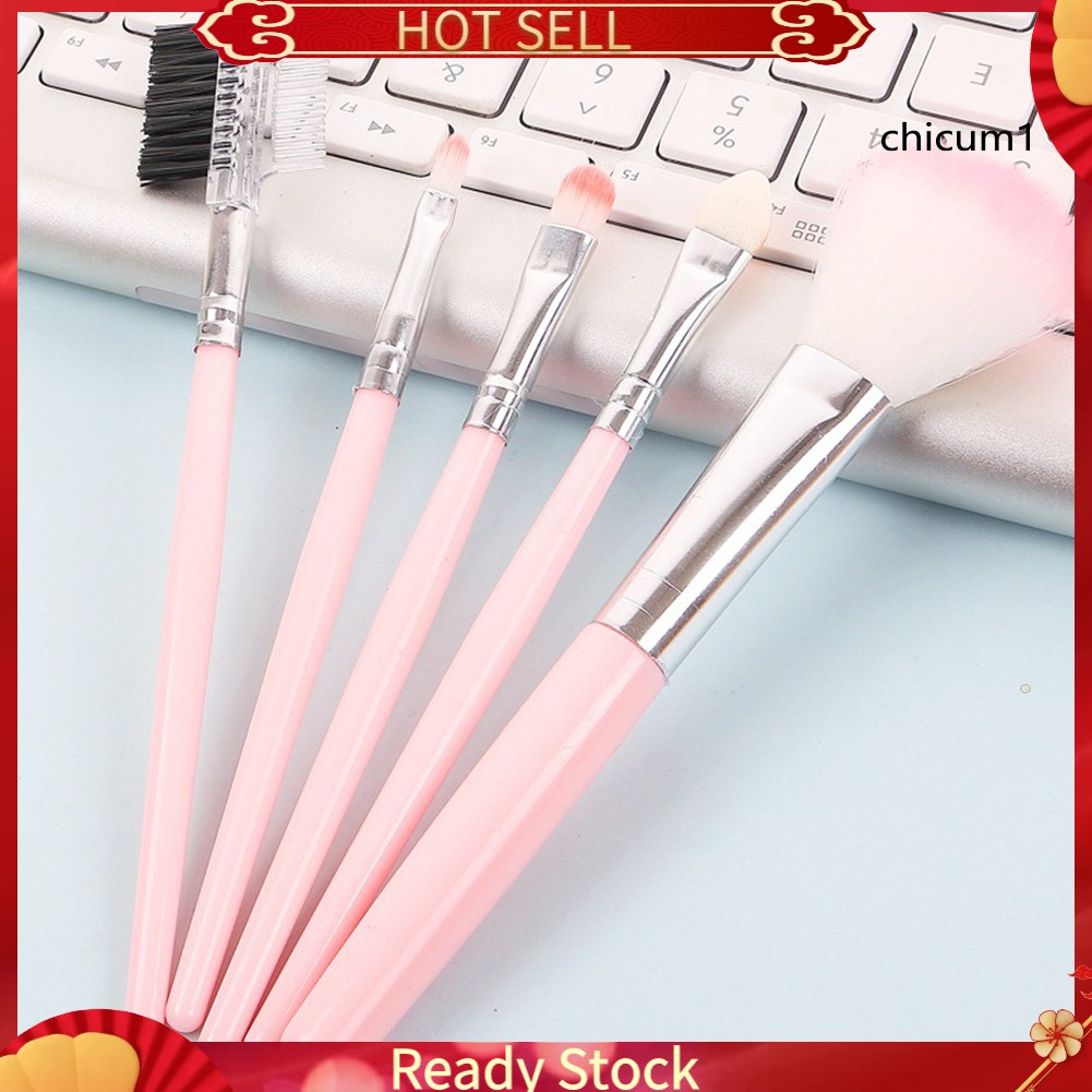 [Hàng mới về] Bộ 5 Cọ Trang Điểm Phấn Nền Kem Che Khuyết Điểm Mắt Và Mặt Chuyên Nghiệp