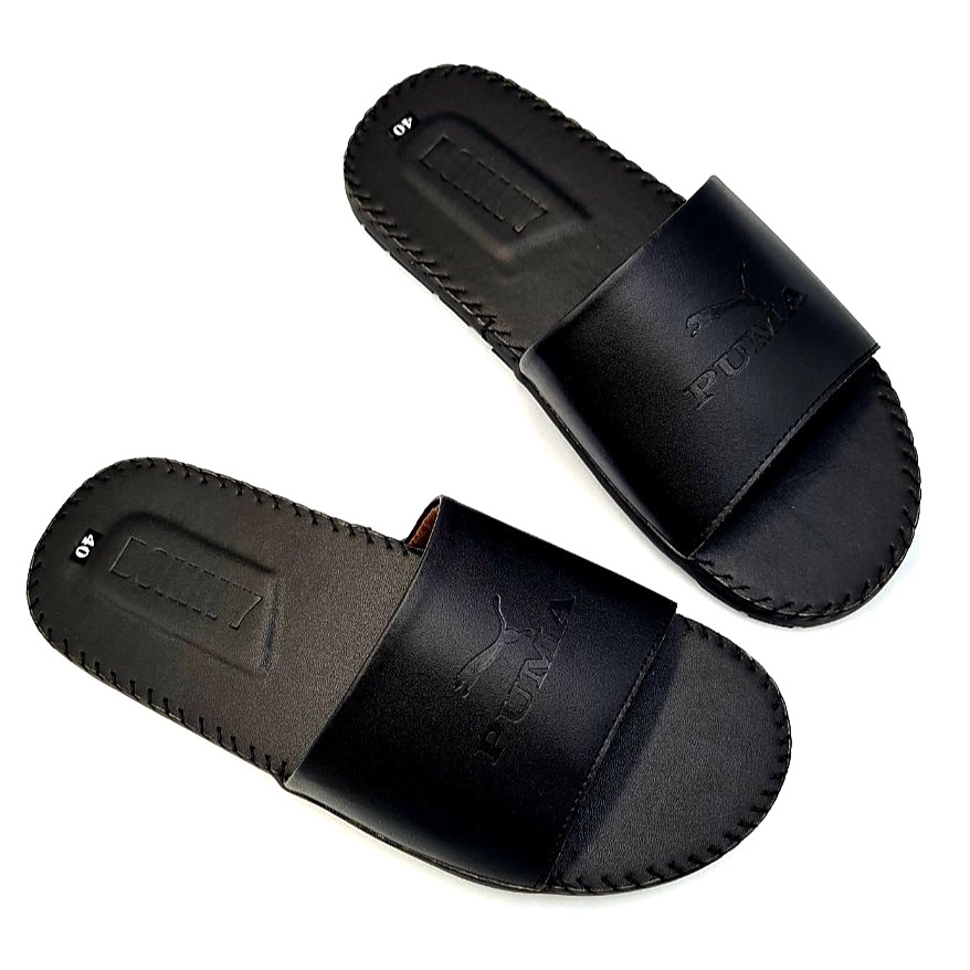 Dép quai ngang nam da tổng hợp, đế chóng trượt bởi KINSON SHOP - QN PUMAA