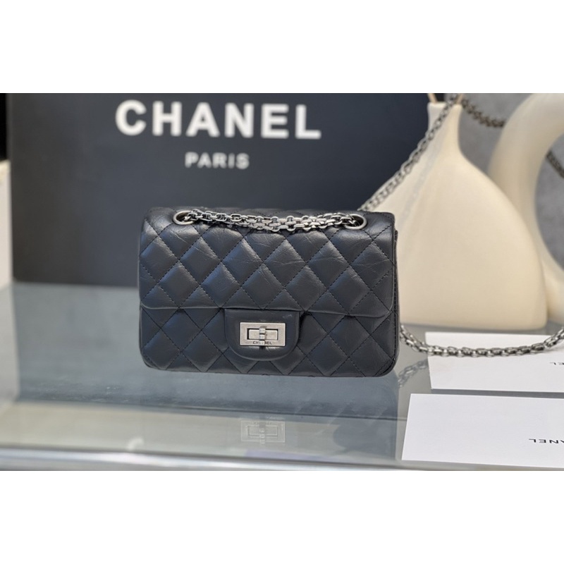 Túi xách nữ C H A N E L Classic mini Supper Vip khoá mạ màu silver