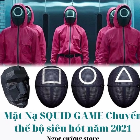 Mặt nạ SQUID GAME chuyển thể từ bộ phim trò chơi con mực siêu hót năm 2021