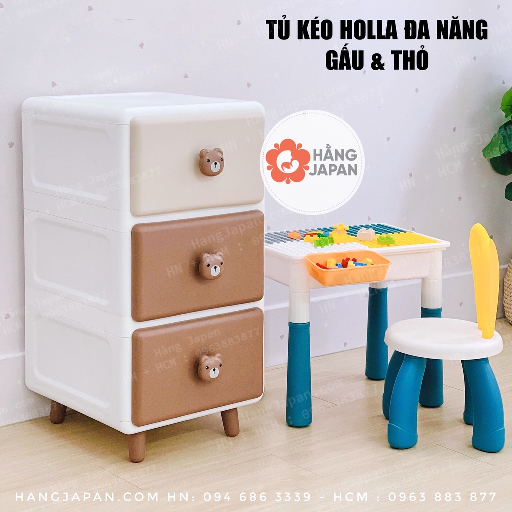 Tủ nhựa đa năng Gấu Thỏ Holla Cao Cấp