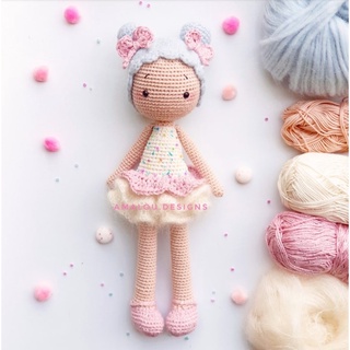 Búp bê len an toàn cho bé gái - thú bông len handmade đan móc bằng thủ công bằng tay