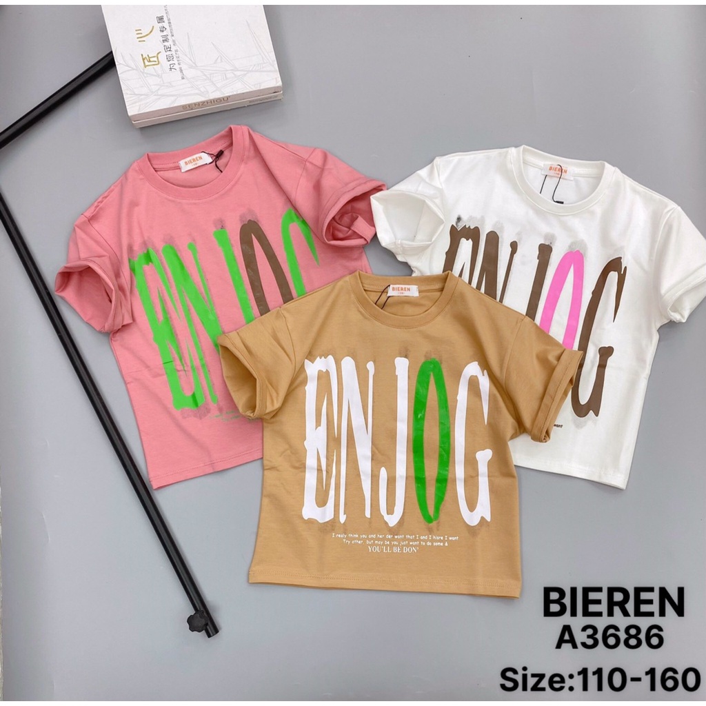 Áo thun họa tiết chữ ENJOG A737