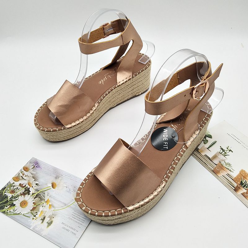 [Sẵn] giày sandal cói đế suồng 5cm New Look xuất khẩu mẫu mới 2020