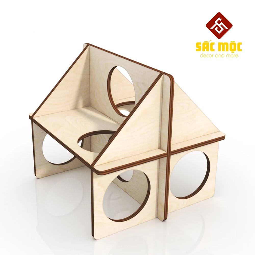 Mô Hình Nhà Tập Gym #18 Gỗ Lắp Ráp Cho Chuột Hamster Size 15*14*14 cm