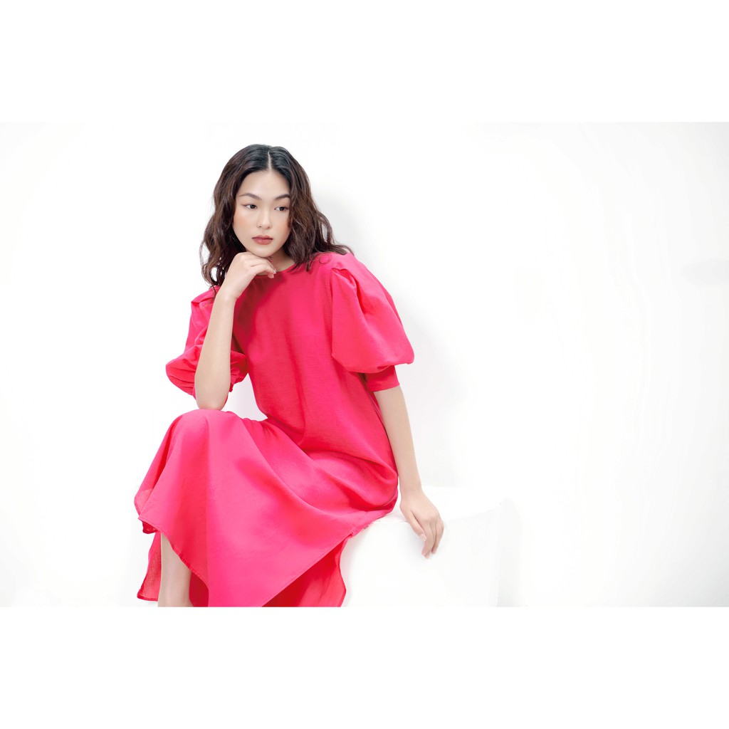 LIIN - Đầm nữ dài thiết kế tay bồng đính khuy sau lưng độc đáo | BigBuy360 - bigbuy360.vn