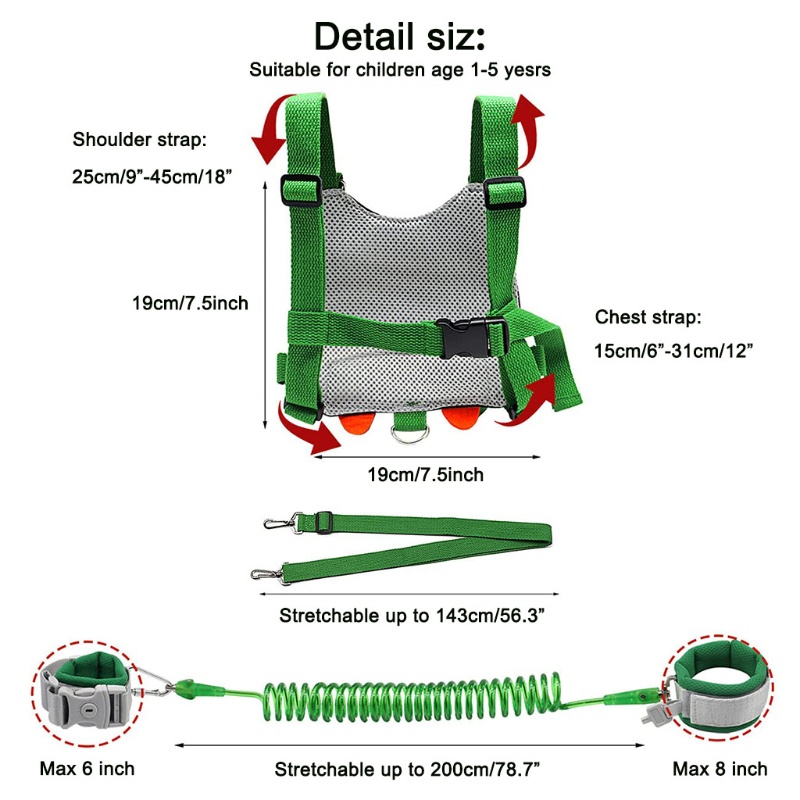 Dây Dắt Bé Đi Dạo 3 Trong 1 Chống Thất Lạc Tiện Dụng