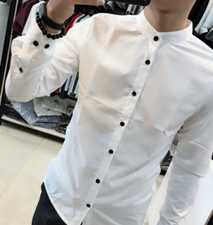 Sơ mi trắng cổ tàu