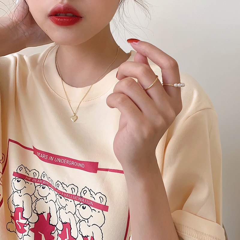 Dây Chuyền Nữ Mặt Trái Tim Mini Dễ Phối Đồ