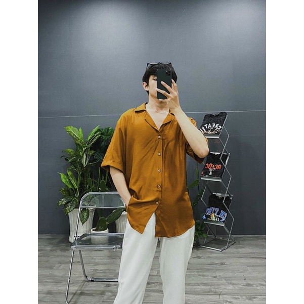 [Ảnh thật] Sơ mi lụa cổ vét đủ màu nam nữ