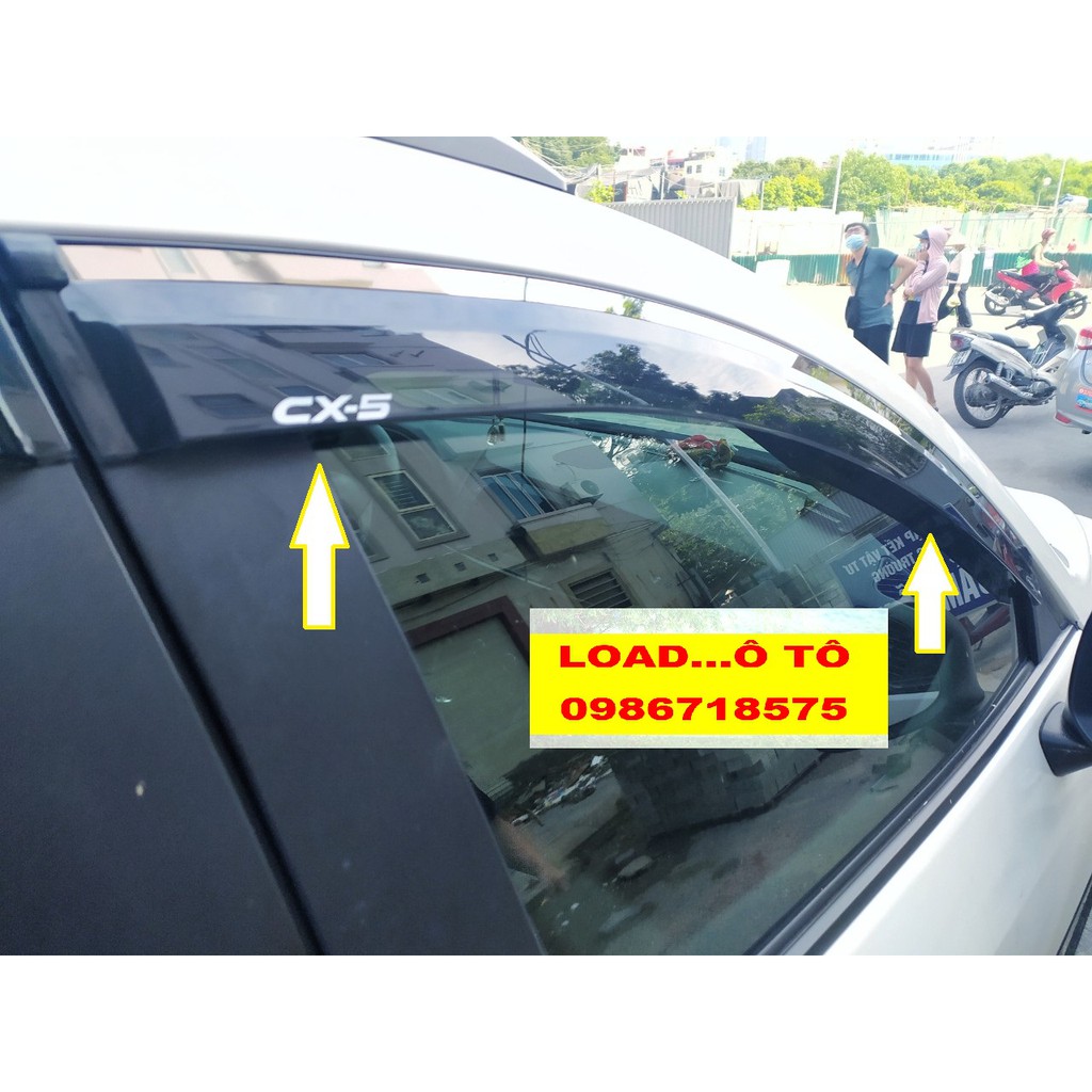 Vè Che Mưa Xe Mazda CX5 2015-2017 Chỉ Mạ Gương Cao Cấp Load Ô Tô