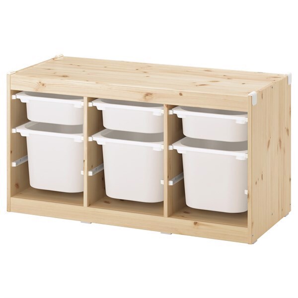 Thùng chứa màu trắng 42x30x23cm TROFAST IKEA