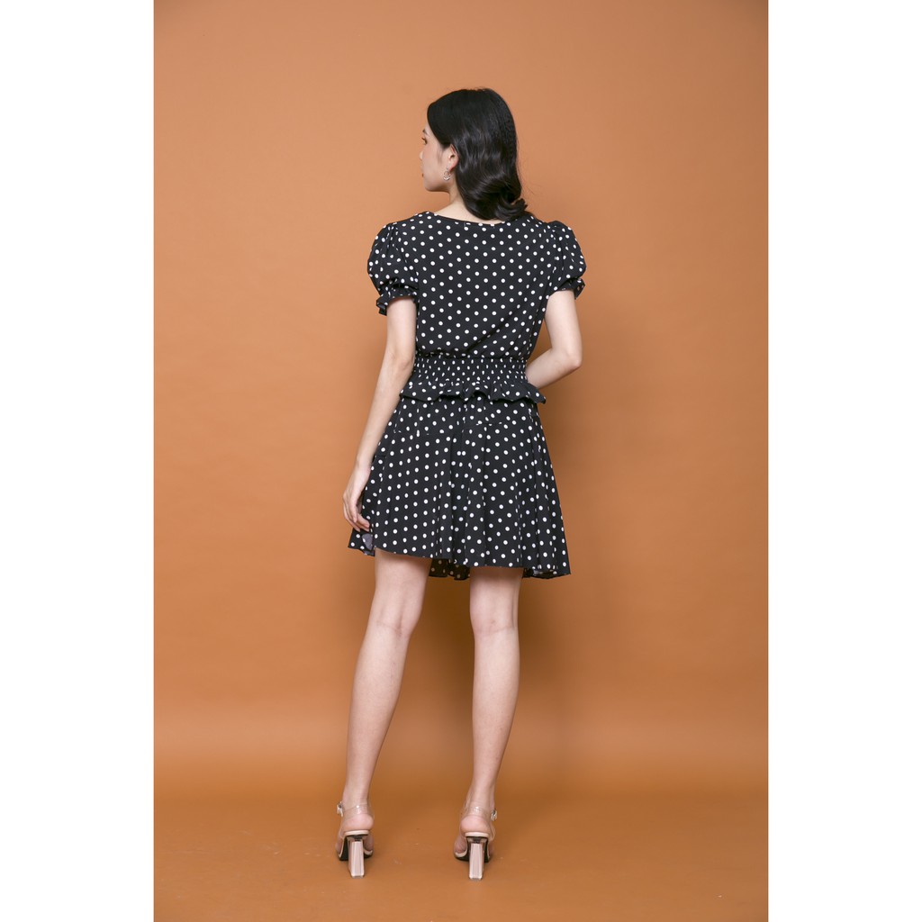 [Mã FASHIONIFU200 giảm 0.4 đơn 449k] Chân váy tầng chấm bi IFU 2509 | BigBuy360 - bigbuy360.vn