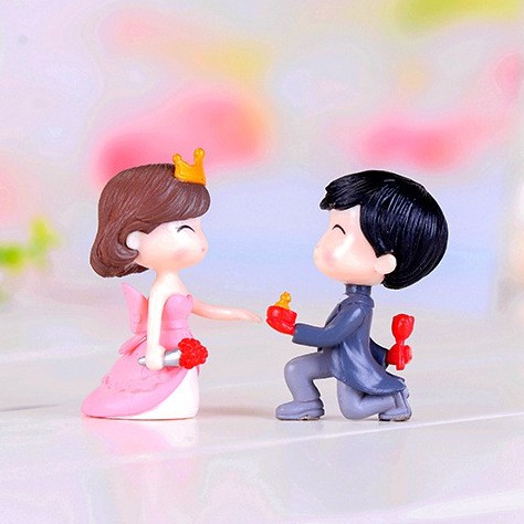 Tiểu Cảnh - Cặp cô dâu chú rể làm tiểu cảnh terrarium/ mô hình trang trí, cặp đôi cầu hôn