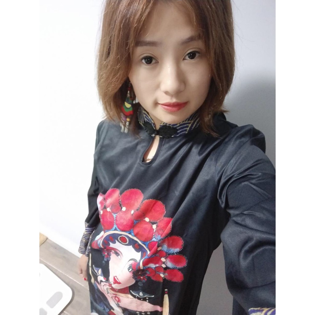 ♥️Đầm,Váy Sườn Xám Cổ Tàu UlzzangSize L->5XL
