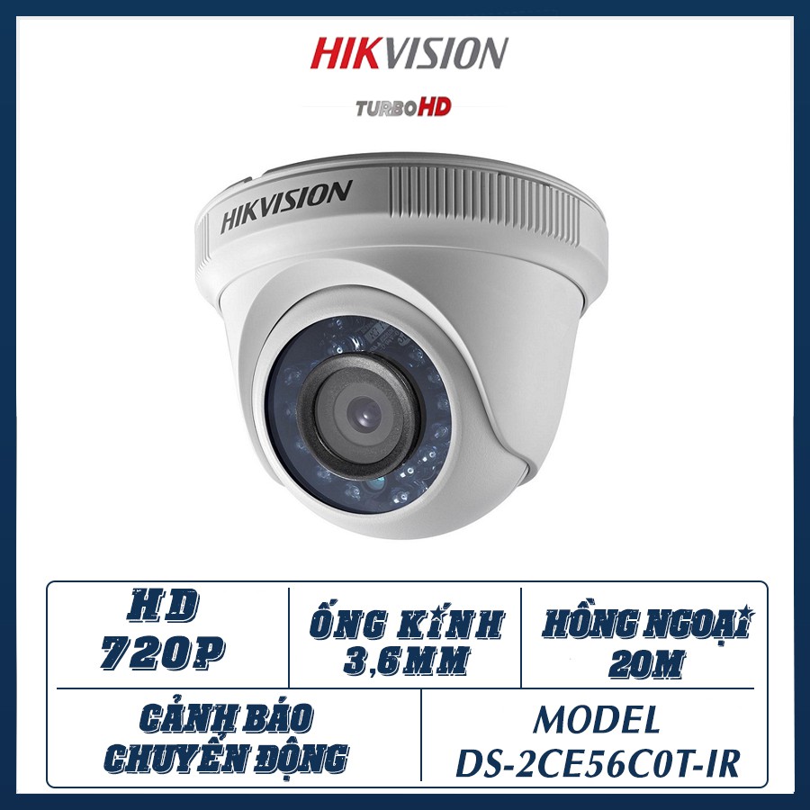 Camera giám sát trong nhà Hikvision DS-2CE56C0T - IRP/IR - HD720 1.0MP