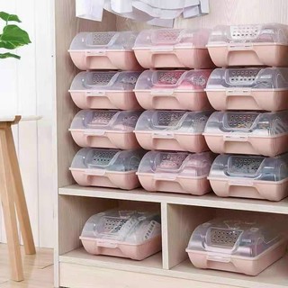 Combo 10 hộp để giày bằng nhựa ABS mẫu mới, tiện dụng