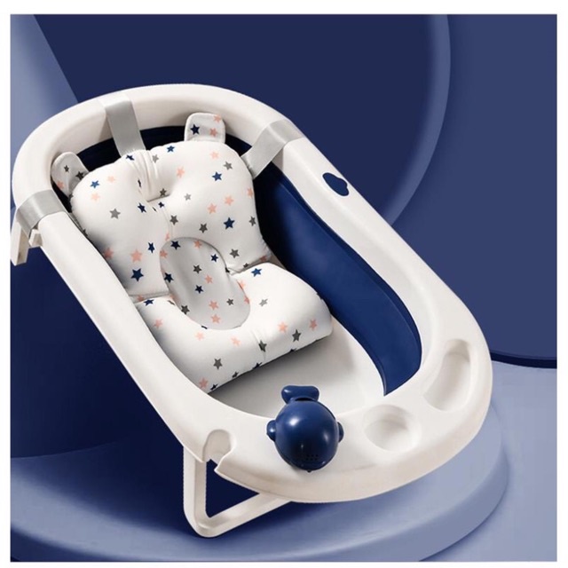 Chậu Tắm Gấp Gọn Cho Bé Cao Cấp Chính Hãng , Size To, Có Nhiệt Kế, Kèm Phao