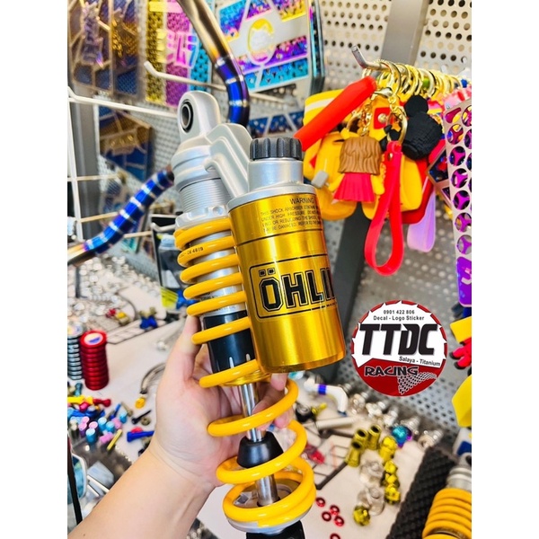 [ 2 Chỉnh Thật ] Phuộc Ohlins 1:1 gắn xe Vario Scoopy Vision Ab tặng kèm núm cnc tăng chỉnh thật ☺️✌