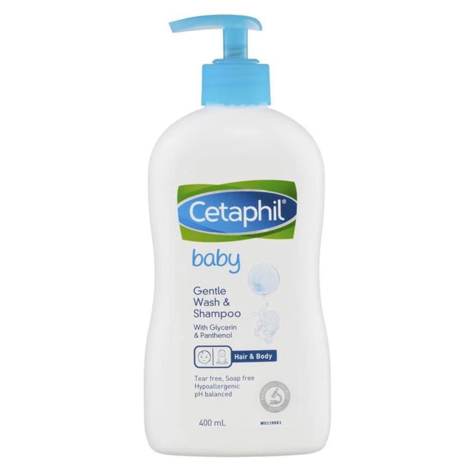 SỮA TẮM GỘI TOÀN THÂN CETAPHIL BABY GENTLE WASH &amp; SHAMPOO 2 IN 1 400ML CHÍNH HÃNG - 7364