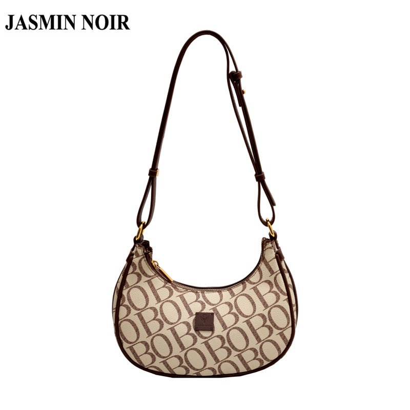 Túi Đeo JASMIN NOIR Chéo In Chữ Màu Tương Phản Thời Trang Cho Nữ