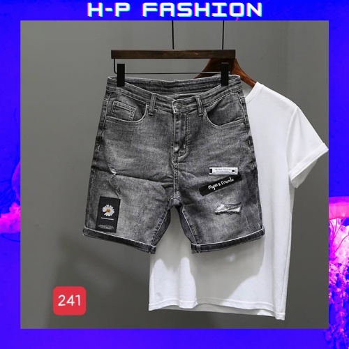 Quần Sọt Nam Rách 🔵 𝐅𝐑𝐄𝐄 𝐒𝐇𝐈𝐏 🔵 Quần Short Jean Nam Đẹp Co Giãn Thời Trang Hpfashion - QSJN241