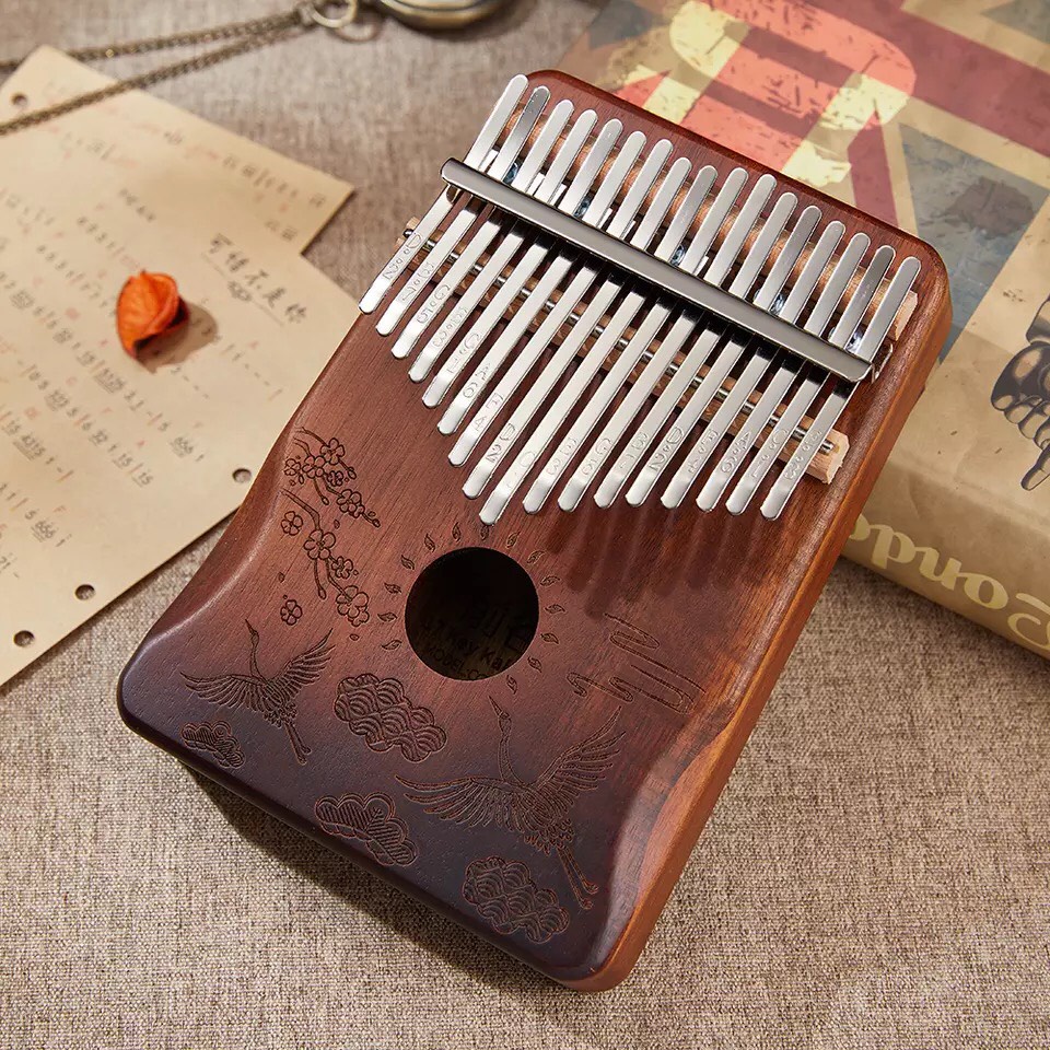 Đàn Kalimba KA02 -17 Phím Gỗ Nguyên Tấm Mahogany ( Full Phụ Kiện )