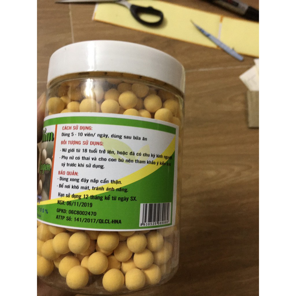 500gr viên mầm hồng sâm collagen tăng vòng 1, đẹp da và cân bằng nội tiết tố nữ có giấy chứng nhận ATTP | BigBuy360 - bigbuy360.vn