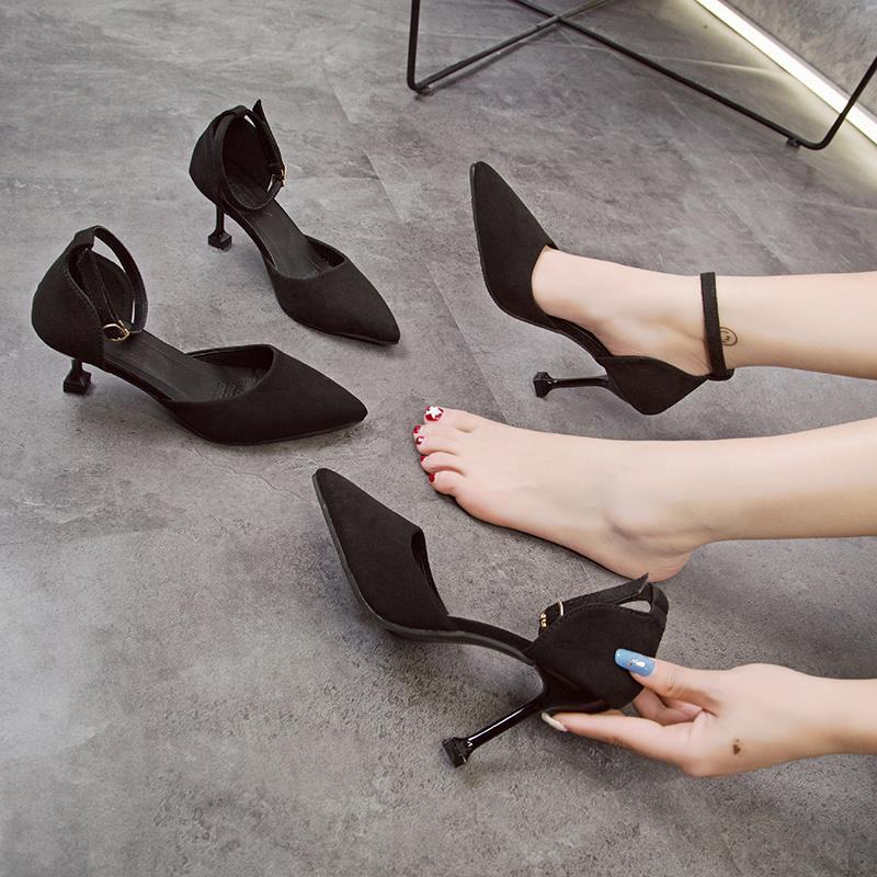 Pointed Toe Shoes Female Korean Version Female Student High Heels Female Stiletto Heel 2019 Spring And Autumn New One-Wo