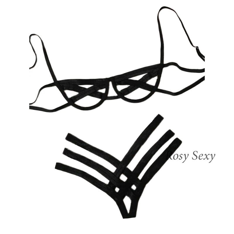 Bộ nội y bikini đan chéo dây có gọng sexy chất thun co giãn LG1B5C4 | WebRaoVat - webraovat.net.vn