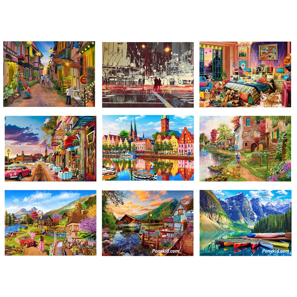 Tranh Xếp Hình 1000 Mảnh Phong Cảnh/Tranh Xếp Hình Kích Thước Lớn 70x50cm/Jigsaw Puzzle 1000/Tranh 1000 Mảnh Giấy