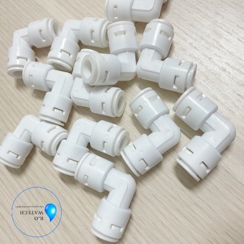 Co vuông , nối vuông ,nối L 2 đầu nối nhanh phi 10mm hoặc phi 6mm trong máy lọc nước
