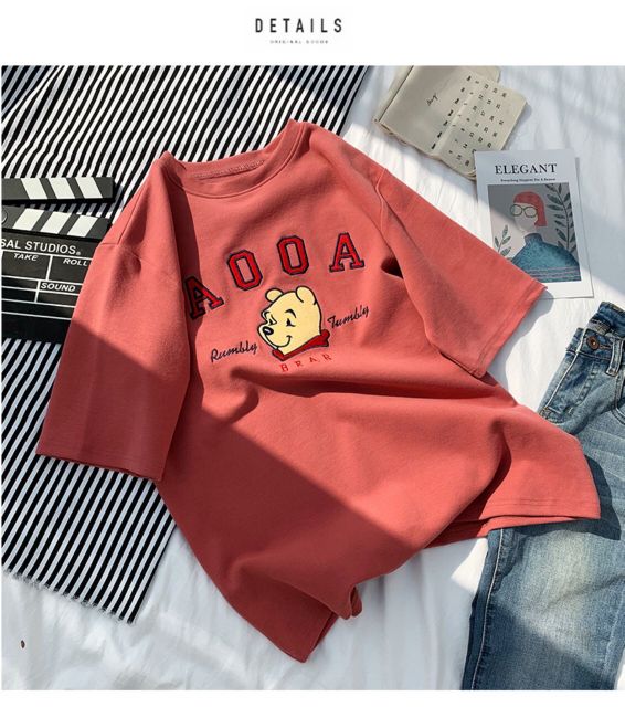 Áo thun tay lỡ unisex nam nữ gấu AOOA ( mới về) | BigBuy360 - bigbuy360.vn