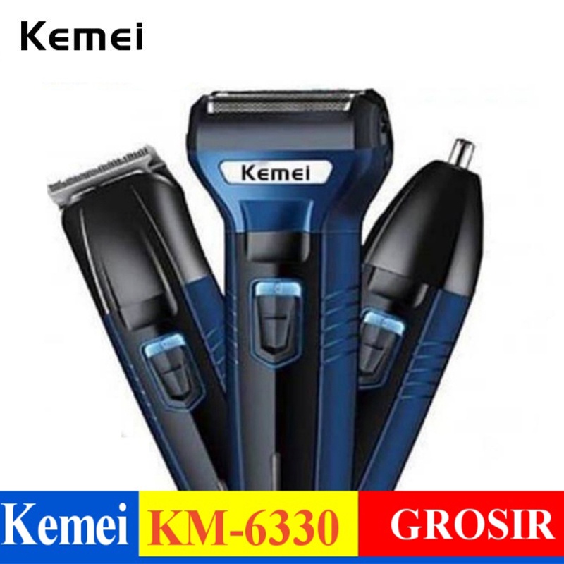 Máy cạo râu tỉa lông KEMEI KM-6330 3 trong 1 đa năng chất lượng cao tiện lợi
