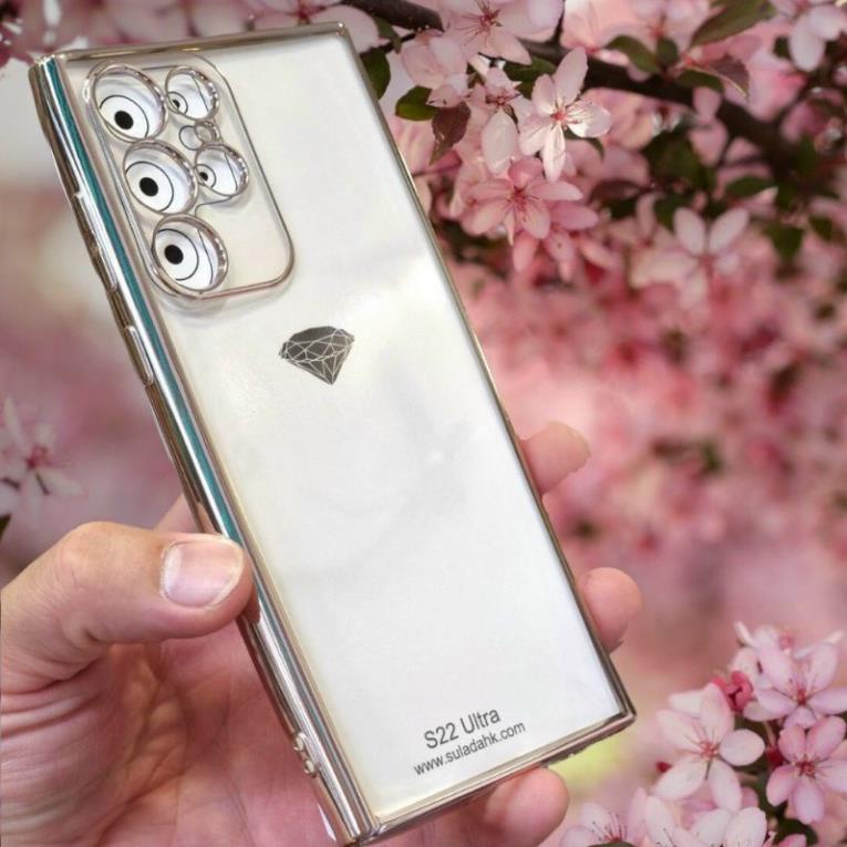 Ốp lưng sulada lưng trong viền màu Samsung S22 Ultra , S22 plus , S22 bảo vệ camera