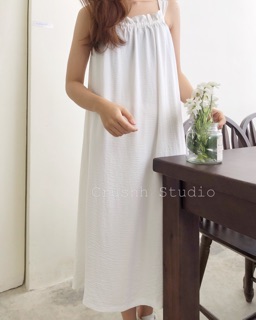 [ CRUSHH STUDIO - ẢNH CHÍNH CHỦ ] D08 - Đầm maxi trắng