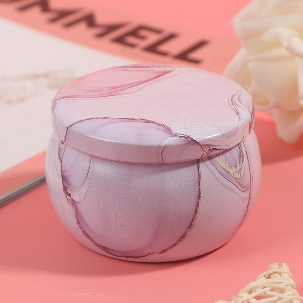 Hộp Thiếc Đựng Nến Họa Tiết Vân Đá Cẩm Thạch Mini Đa Năng Cho Tiệc Tùng / Lễ Hội