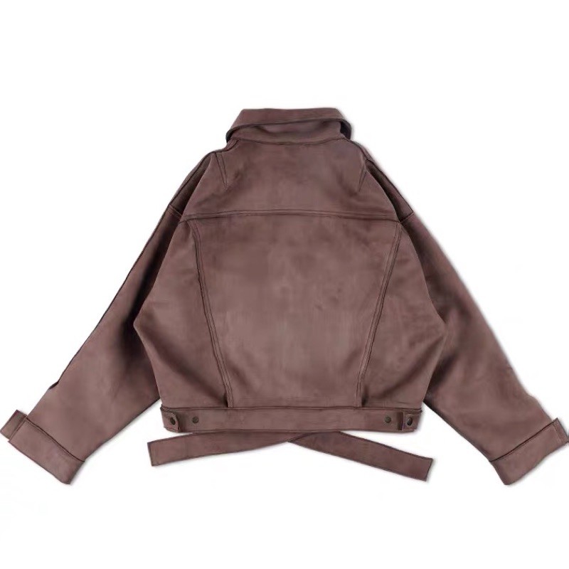 Áo khoác Da lộn Da bò thật Fog