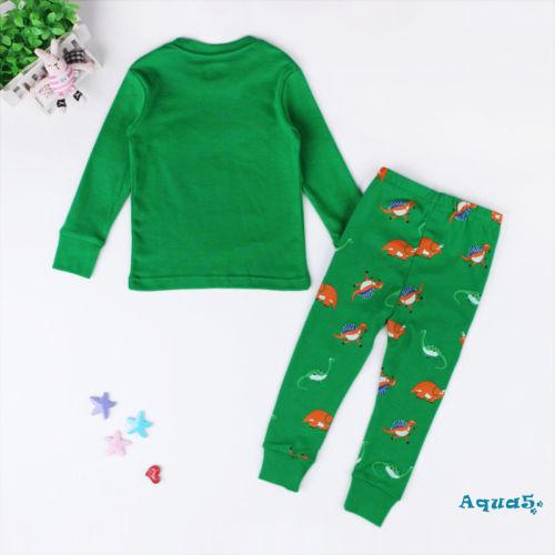 Bộ Đồ Ngủ Pijama Hình Khủng Long Cho Bé Trai Và Gái