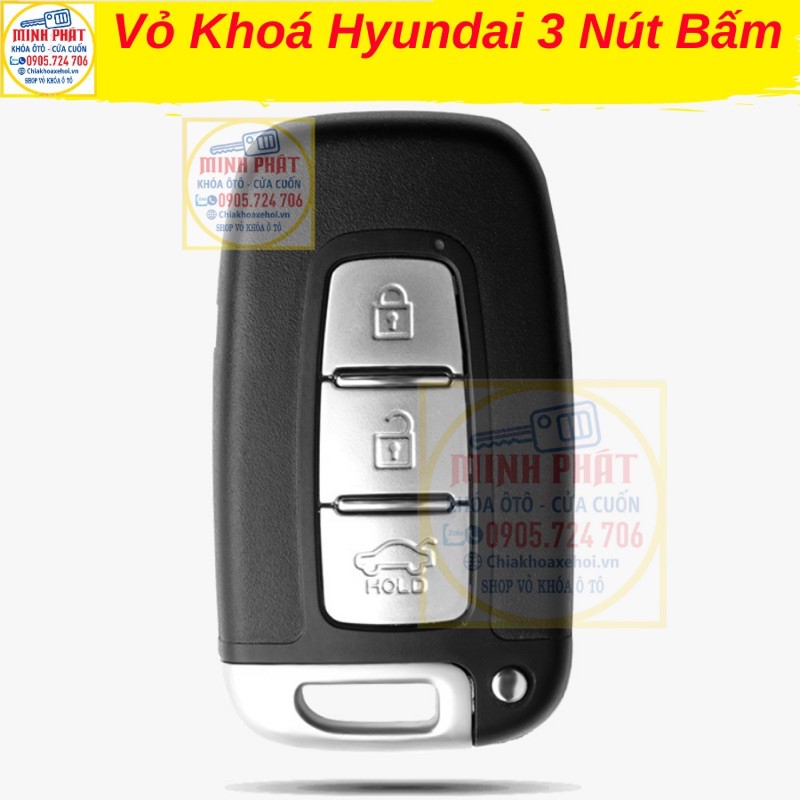 Vỏ Chìa khóa xe Hyundai Santafe, Tucson, Veloster