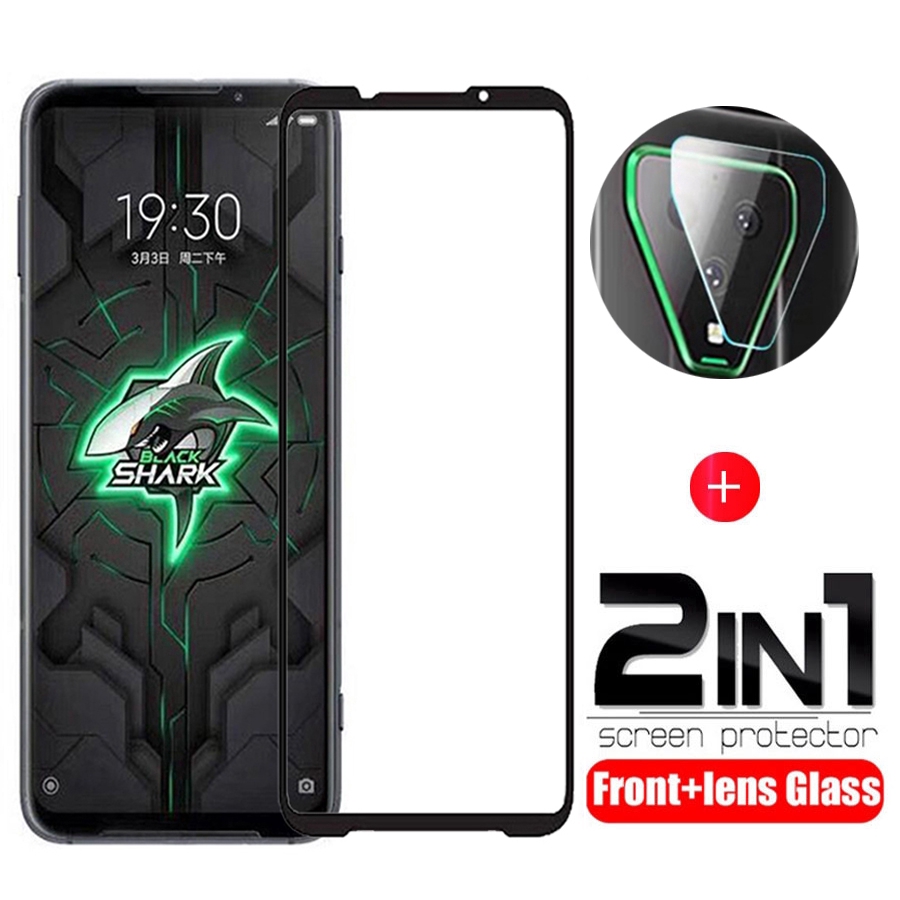 Bảo vệ kính cường lực Bảo vệ màn hình cho Xiaomi Black Shark 3 2 Pro Che đậy hoàn toàn Phim thủy tinh