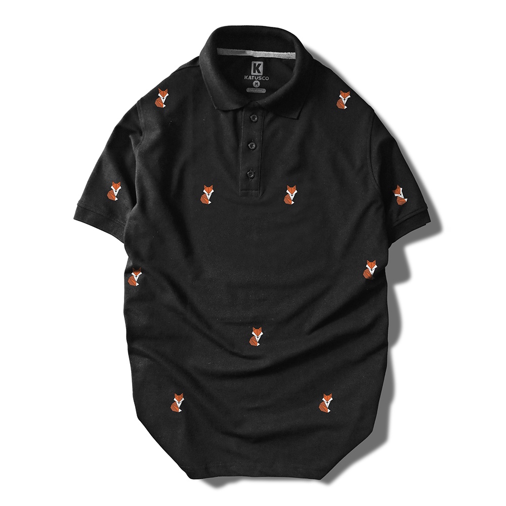Áo Polo Nam Thun Cá Sấu KATUSCO In Họa Tiết The Fox A2235, Vải Cá Sấu Xịn, Dáng Vừa Từ 50-85kg