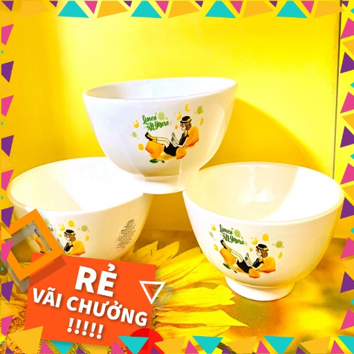 Set 6 Tô Sứ Tráng Men Cao cấp hoạ tiết cô gái Quà Tặng từ Unilever