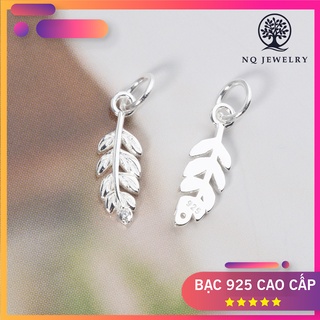 Charm bạc chiếc lá treo