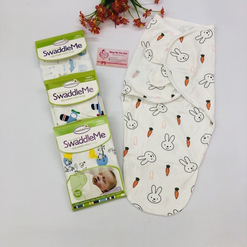 Ủ kén sơ sinh Swaddle Me Summer chất liệu 100% cotton cho bé