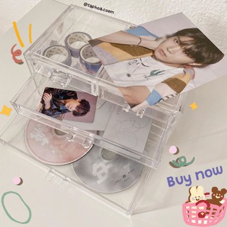 (SẴN MẪUTỦ ĐỰNG STATIONERY TRONG SUỐT HÀN QUỐC ĐỪNG CARD IDOL BTS, EXO,BLACKPINK, SLOGAN, ĐỒ DOLL,...